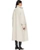 LE17SEPTEMBRE LE17SEPTEMBRE Beige Cowl Neck Handmade Long Coat - 3