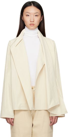 LE17SEPTEMBRE LE17SEPTEMBRE Beige Scarf Short Trench Jacket