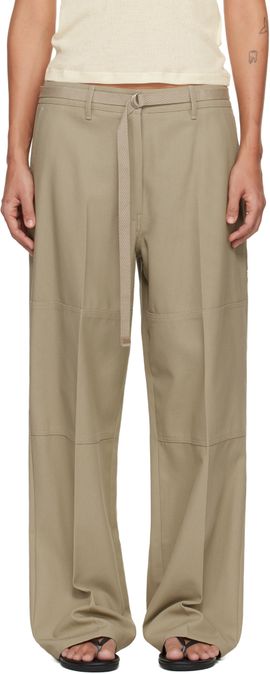 LE17SEPTEMBRE LE17SEPTEMBRE Beige Twill Paneled Trousers