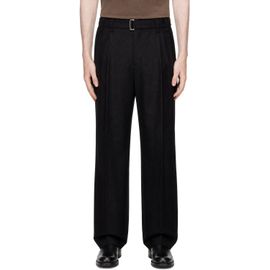 LE17SEPTEMBRE LE17SEPTEMBRE Black Belted Two-Tuck Wool Trousers