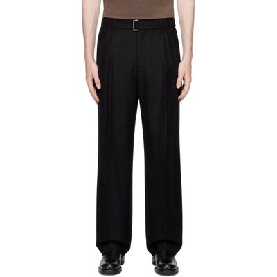 LE17SEPTEMBRE LE17SEPTEMBRE Black Belted Two-Tuck Wool Trousers