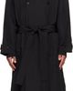 LE17SEPTEMBRE LE17SEPTEMBRE Black Crisp Raglan Trench Coat - 1