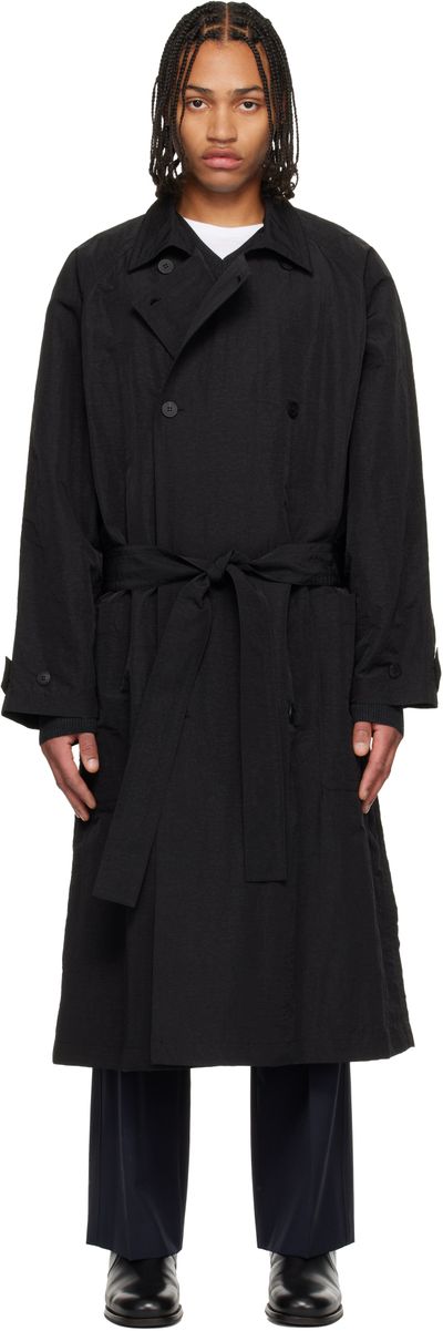 LE17SEPTEMBRE LE17SEPTEMBRE Black Crisp Raglan Trench Coat
