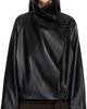 LE17SEPTEMBRE LE17SEPTEMBRE Black Sculptured Leather Jacket - 1