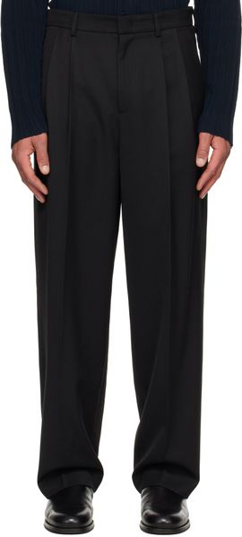 LE17SEPTEMBRE LE17SEPTEMBRE Black Two Tuck Wool Trousers