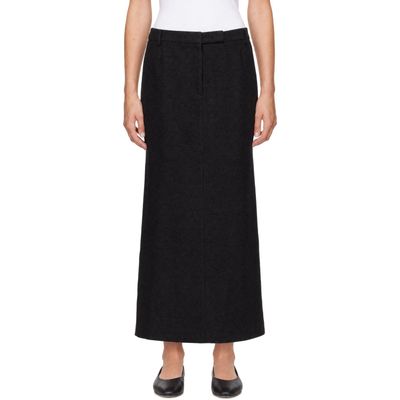 LE17SEPTEMBRE LE17SEPTEMBRE Black Wool-Blend Column Maxi Skirt
