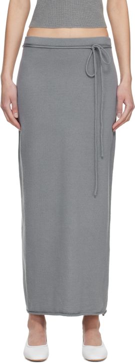 LE17SEPTEMBRE LE17SEPTEMBRE Blue Cashmere Blend Knit Maxi Skirt
