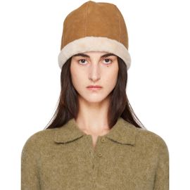 LE17SEPTEMBRE LE17SEPTEMBRE Brown Fleece Trim Faux-Suede Reversible Hat