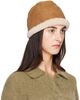 LE17SEPTEMBRE LE17SEPTEMBRE Brown Fleece Trim Faux-Suede Reversible Hat - 2