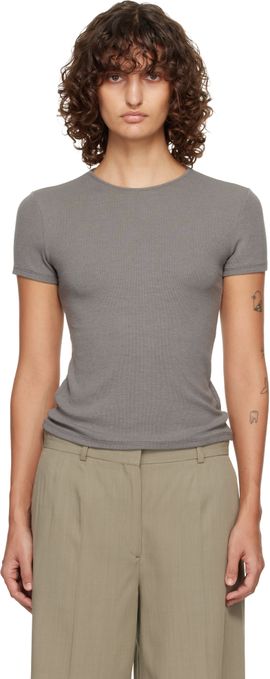 LE17SEPTEMBRE LE17SEPTEMBRE Gray Basic Wool T-shirt