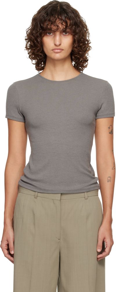 LE17SEPTEMBRE LE17SEPTEMBRE Gray Basic Wool T-shirt