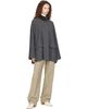 LE17SEPTEMBRE LE17SEPTEMBRE Gray Flare Wool Half Coat - 4
