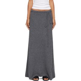 LE17SEPTEMBRE LE17SEPTEMBRE Gray Moro Cashmere Knit Maxi Skirt