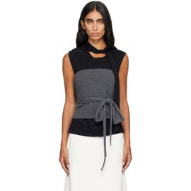 LE17SEPTEMBRE LE17SEPTEMBRE Gray Refined Wrap Tube Top