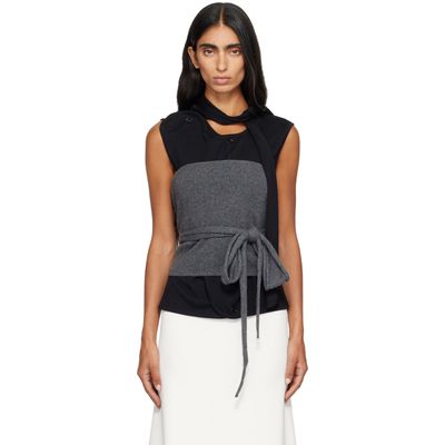 LE17SEPTEMBRE LE17SEPTEMBRE Gray Refined Wrap Tube Top