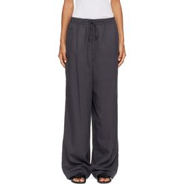 LE17SEPTEMBRE LE17SEPTEMBRE Gray Silky Drawstring Trousers
