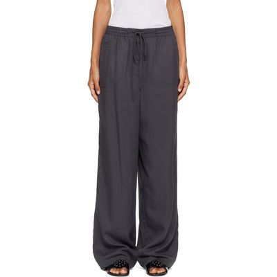 LE17SEPTEMBRE LE17SEPTEMBRE Gray Silky Drawstring Trousers