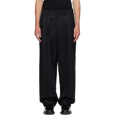 LE17SEPTEMBRE LE17SEPTEMBRE Gray Two-Tuck Wool Trousers