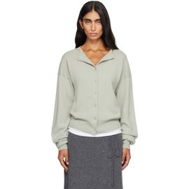 LE17SEPTEMBRE LE17SEPTEMBRE Green Moro Cashmere Bell-Sleeve Knit Cardigan