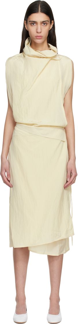 LE17SEPTEMBRE LE17SEPTEMBRE Off-White Celia Wrap Midi Dress