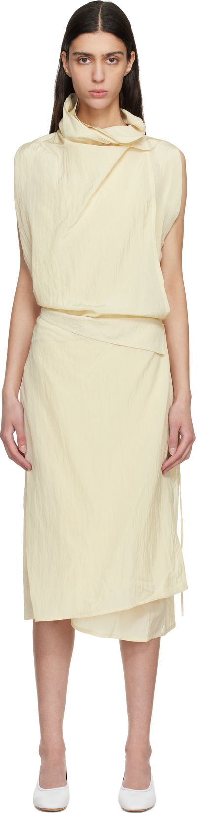 LE17SEPTEMBRE LE17SEPTEMBRE Off-White Celia Wrap Midi Dress