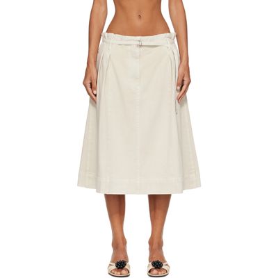 LE17SEPTEMBRE LE17SEPTEMBRE Off-White Kate Denim Midi Skirt
