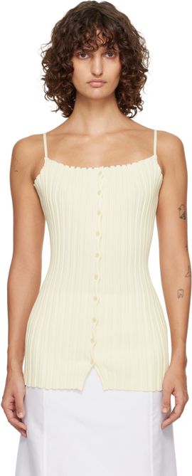 LE17SEPTEMBRE LE17SEPTEMBRE Off-White Millie Knit Sleeveless Top