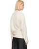 LE17SEPTEMBRE LE17SEPTEMBRE Off-White Silky Wrap Draped Blouse - 3