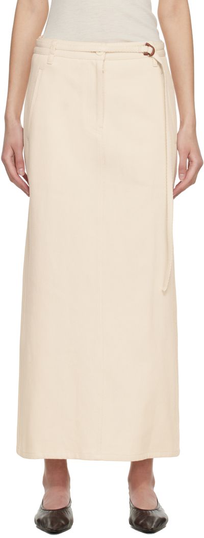 LE17SEPTEMBRE LE17SEPTEMBRE Off-White Tessa Belted Maxi Skirt