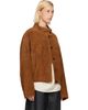 LE17SEPTEMBRE LE17SEPTEMBRE Tan Funnel Neck Suede Jacket - 2