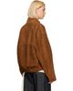 LE17SEPTEMBRE LE17SEPTEMBRE Tan Funnel Neck Suede Jacket - 3