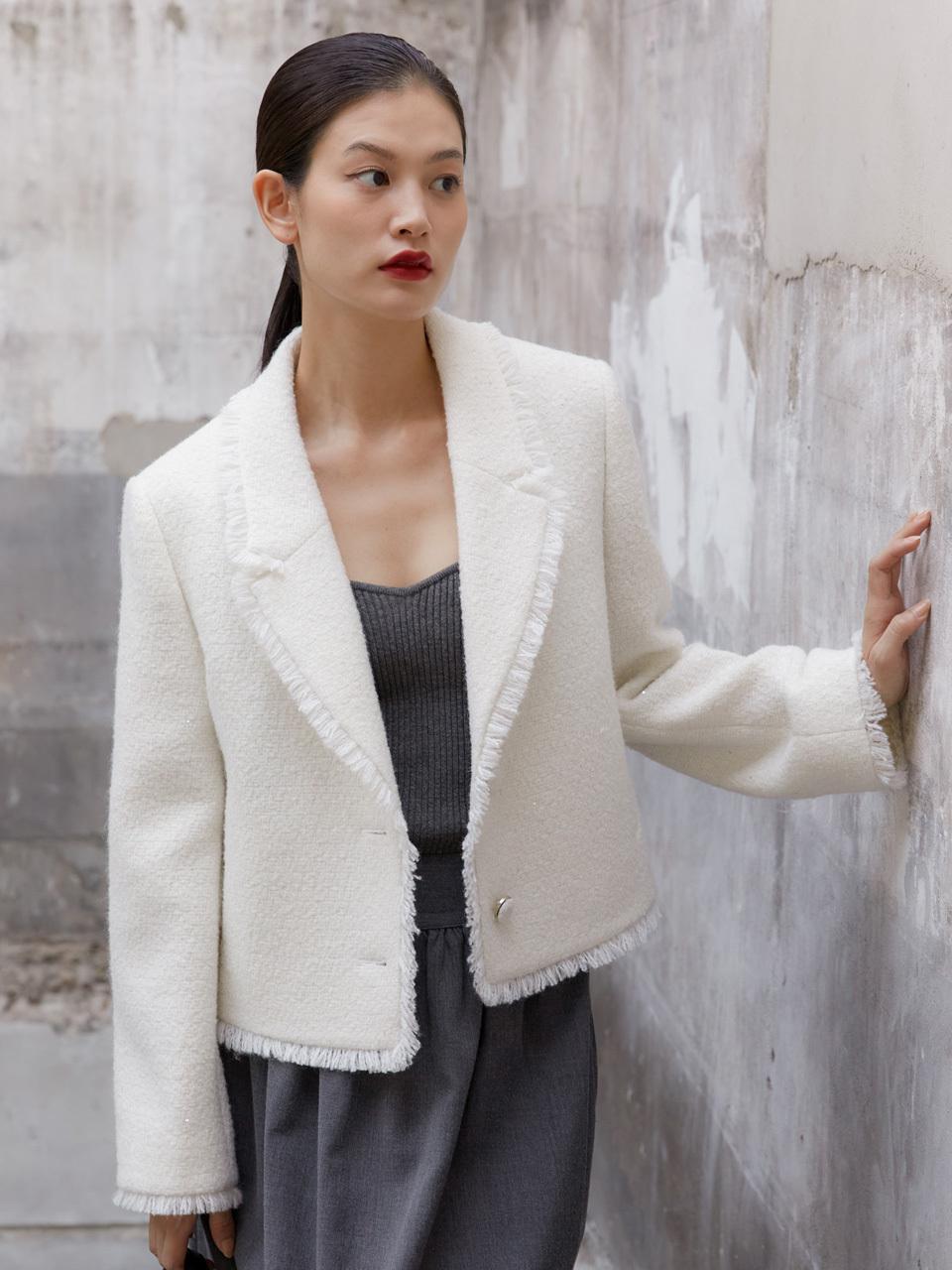 Le abonne Cropped Tweed Jacket