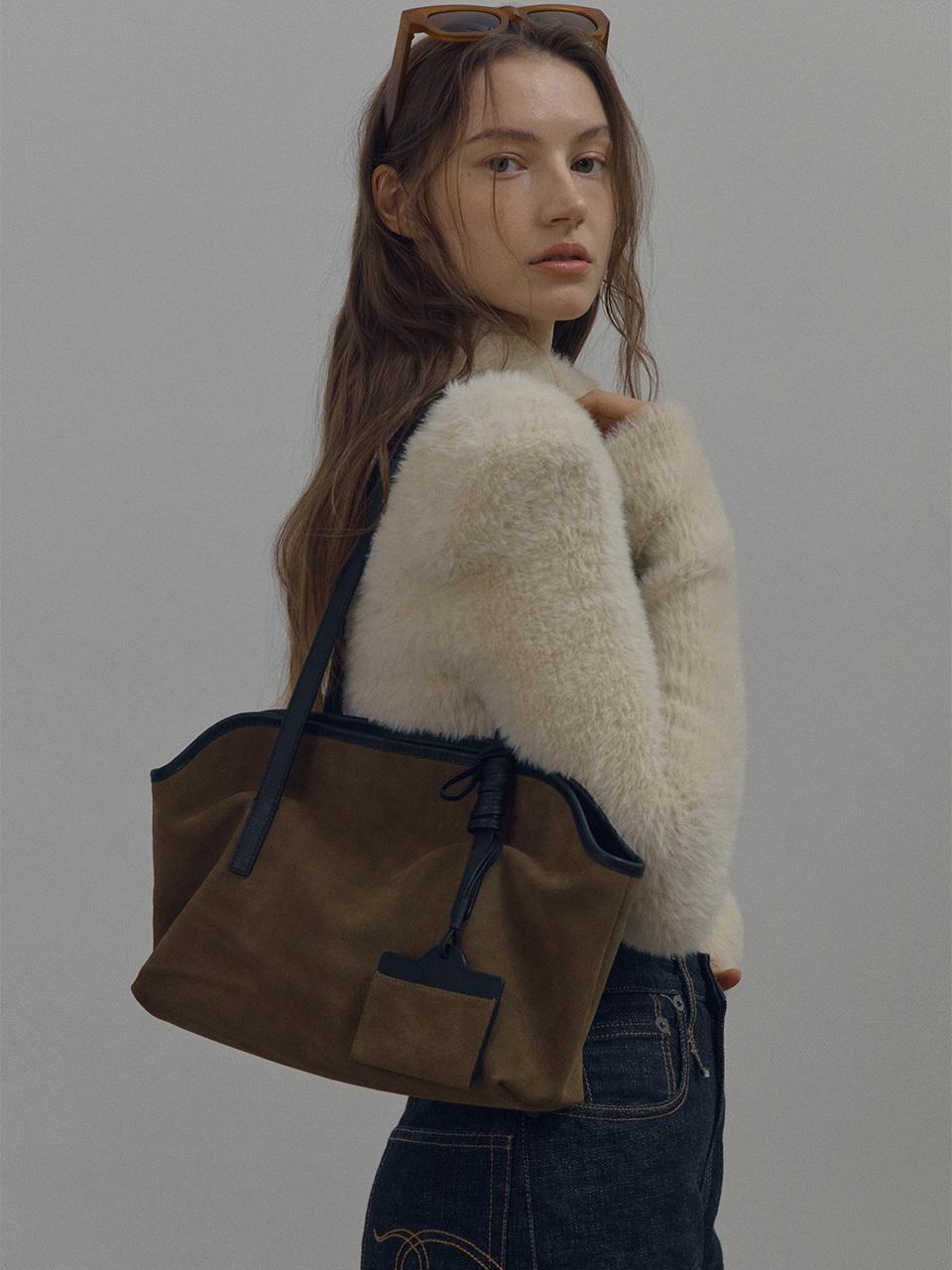 Le abonne Leather Cowhide Anton Bag [Khaki Brown]