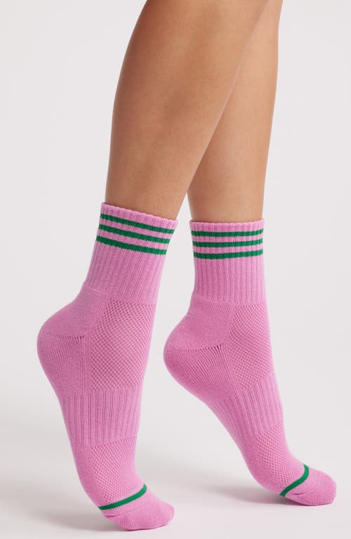 Le Bon Shoppe Le Bon Shoppe Girlfriend Stripe Cotton Blend Rib Quarter Socks