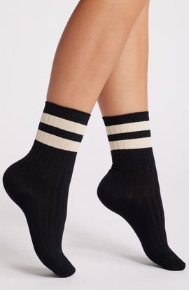 Le Bon Shoppe Le Bon Shoppe Her Varsity Cotton Blend Crew Socks