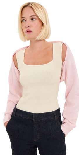 LE BOP LE BOP Amelia Convertible Scarf Shrug Pink