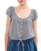 LE BOP LE BOP Babydoll Blouse Black Gingham - 1