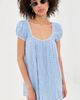 LE BOP LE BOP Babydoll Mini Dress Sky/White Gingham - 2