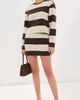 LE BOP LE BOP Brie Stripe Skirt Chocolate/Beige - 5