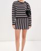 LE BOP LE BOP Brie Striped Skirt Black/Ivory/Mahogany - 2