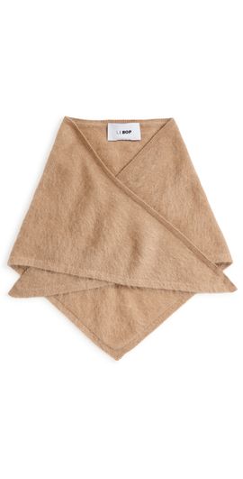 LE BOP LE BOP Brushed Cashmere Bandana Scarf Light Camel One