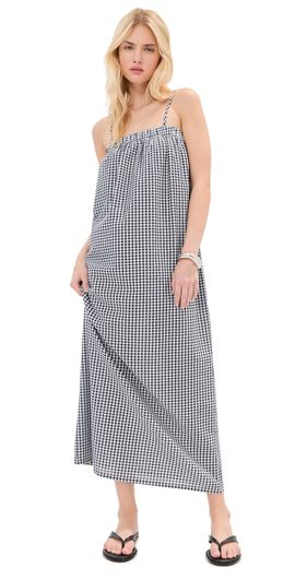 LE BOP LE BOP Camille Maxi Dress Navy Check