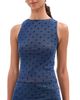 LE BOP LE BOP Carrie Tank Top Navy Flocked Polka Dot - 1