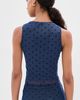 LE BOP LE BOP Carrie Tank Top Navy Flocked Polka Dot - 3