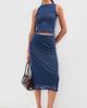LE BOP LE BOP Carrie Tank Top Navy Flocked Polka Dot - 5