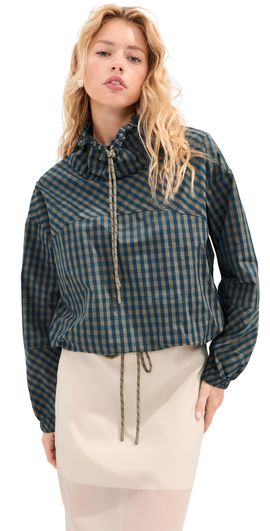 LE BOP LE BOP Carson Anorak Brown/Blue Gingham