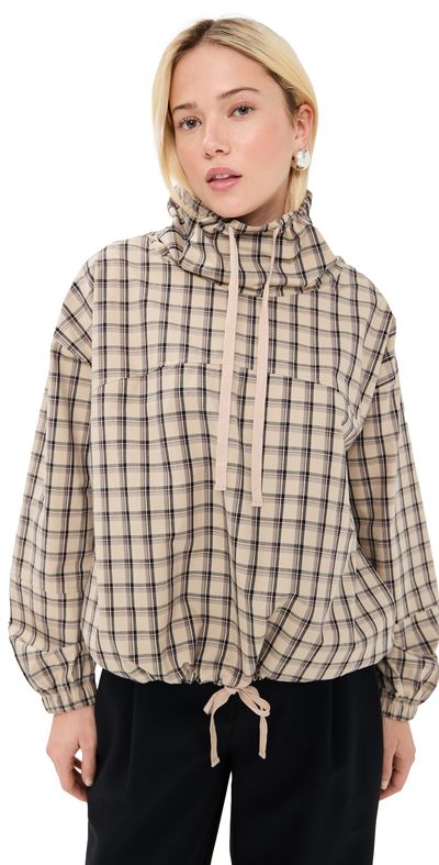 LE BOP LE BOP Carson Anorak Khaki Check