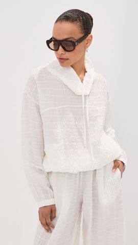 LE BOP LE BOP Carson Checked Anorak White