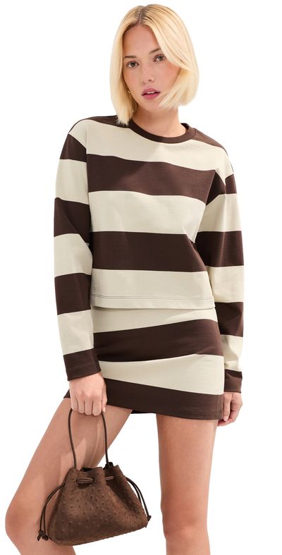 LE BOP LE BOP Danica Crop Top Chocolate/Beige