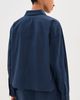 LE BOP LE BOP Felicity Boxy Cropped Poplin Button Down Shirt Navy - 3